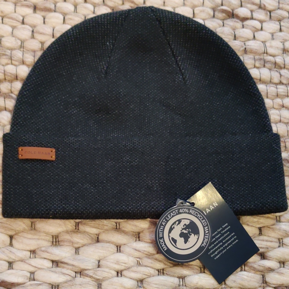 Cole Haan Charcoal Knit Beanie